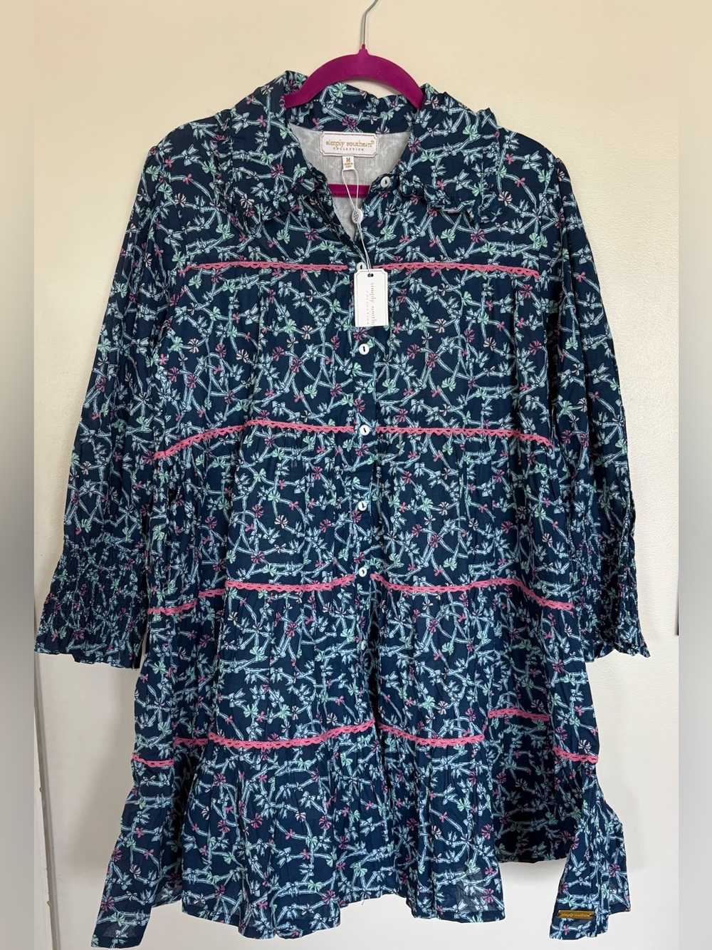 Simply Southern Med Tiered Bow Dress